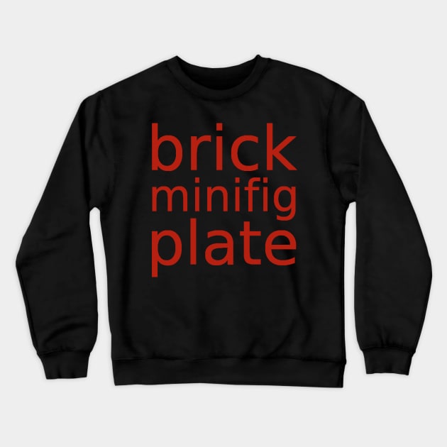 brick minifig plate Crewneck Sweatshirt by ChilleeW